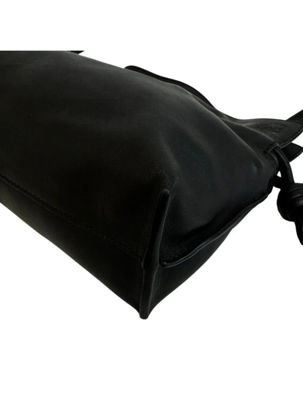 Loewe Flamenco Anagram Leather Black 2-Way Clutch Shoulder Bag Pouch